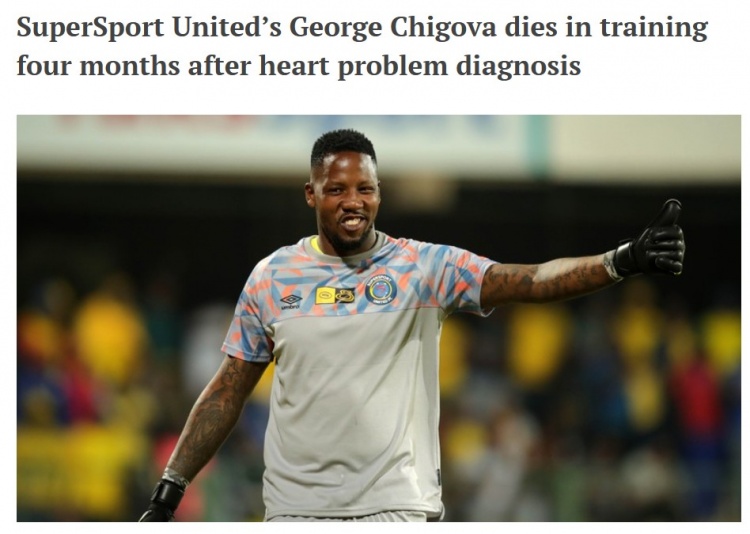 R.I.P!ผู้รักษาประตูซิมบับเว เสียชีวิตขณะฝึกซ้อม